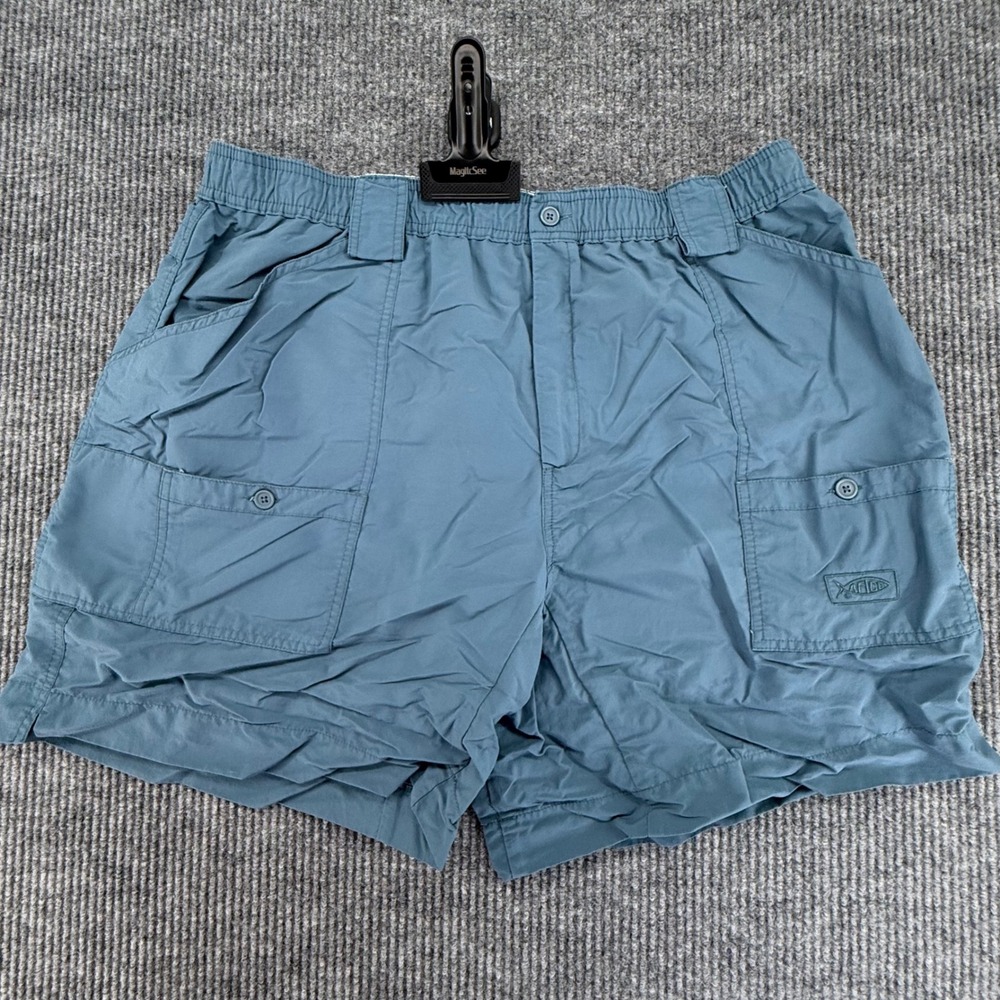 AFTCO Fishing Shorts Mens 42 Blue Excellent M01‎ Original Fishing Shorts